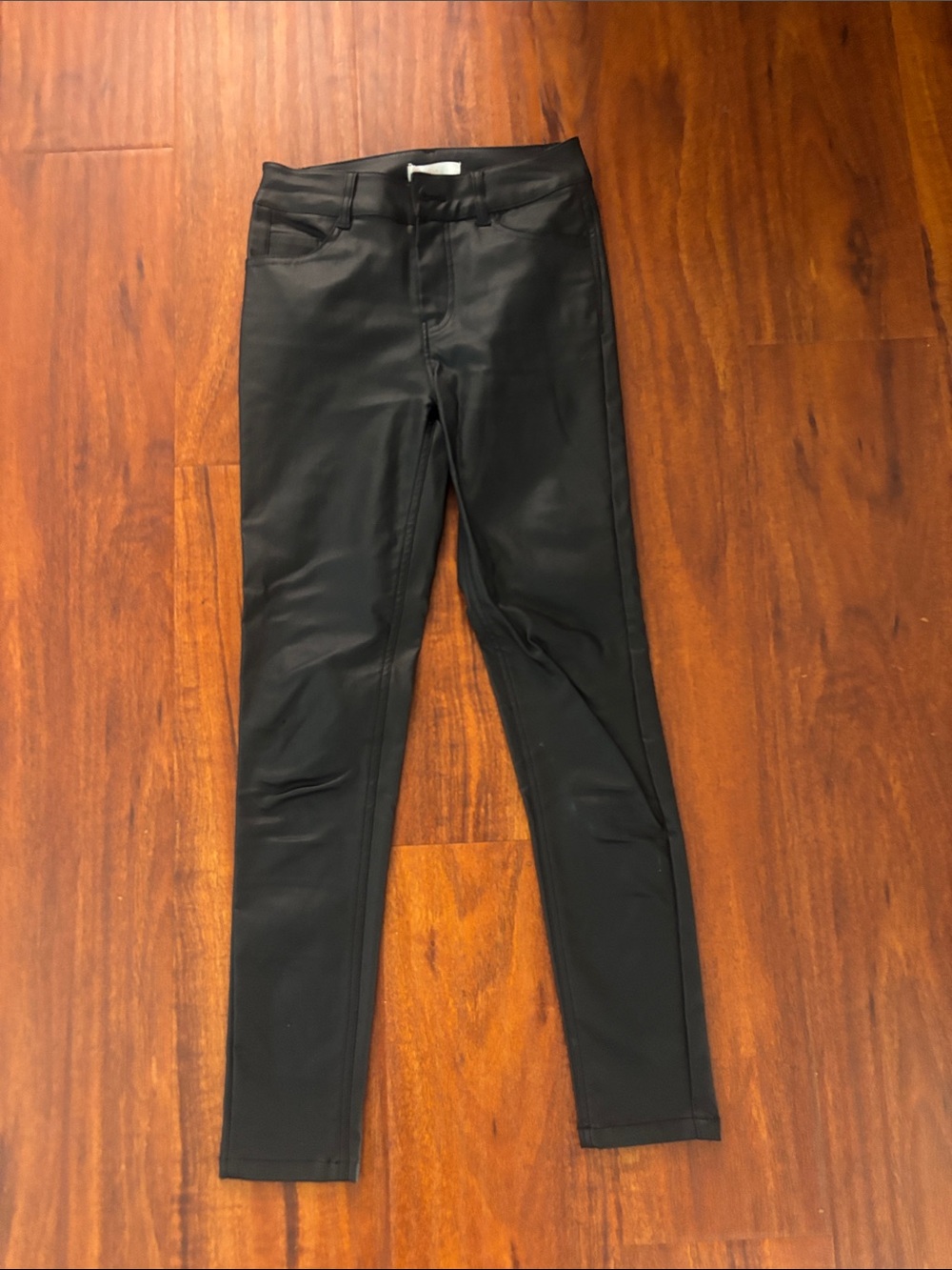 Giani Bini kids. Black Faux Leather Skinny Jeans for Kids